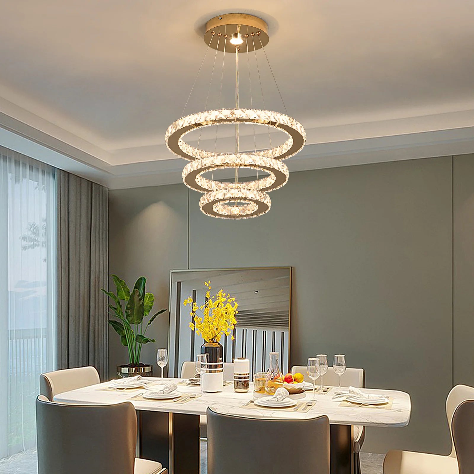 French Crystal Chandeliers Led Ceiling lamp