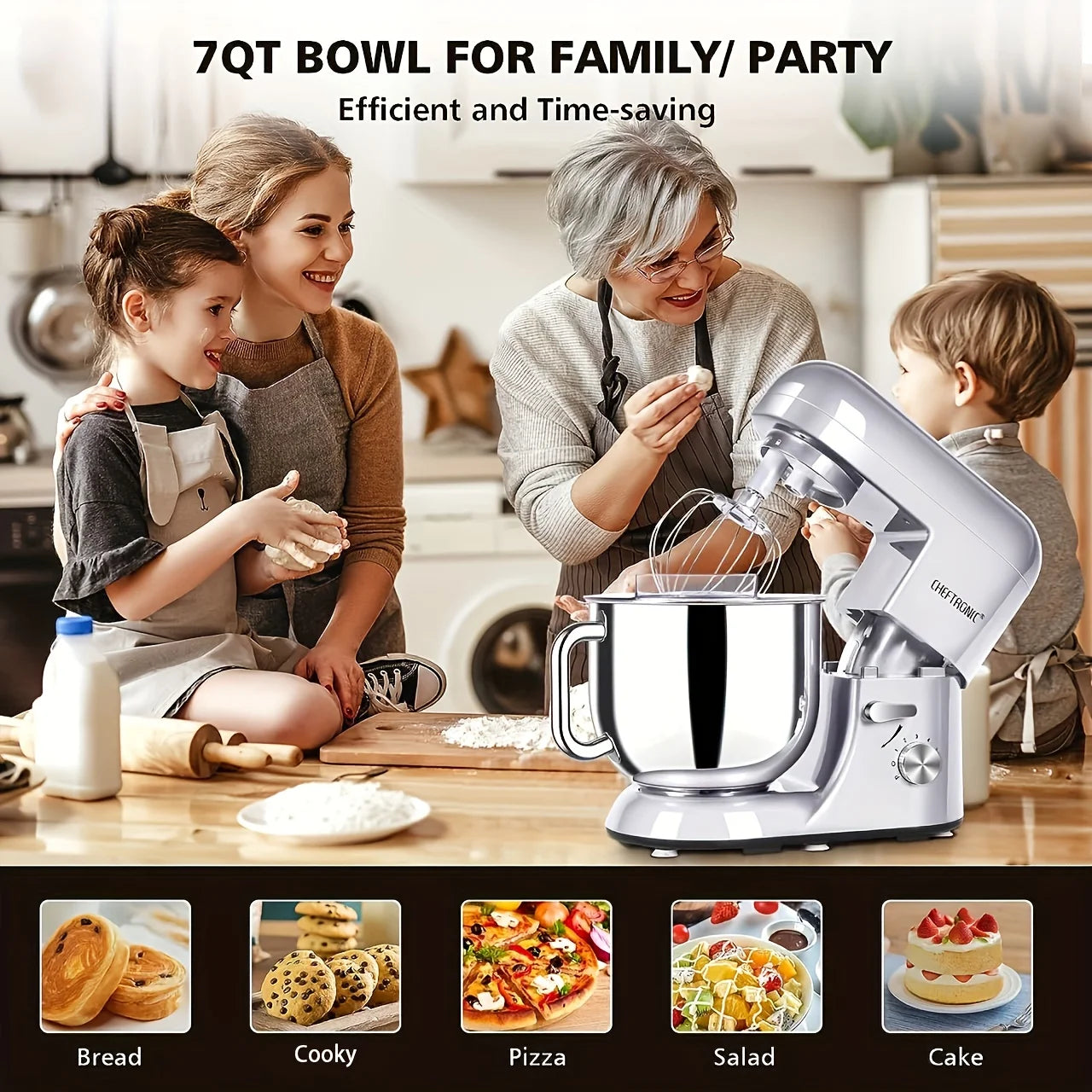 7 Qt. Tilt-Head Electric Stand Mixer