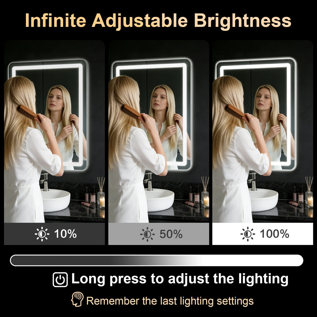 LED Mirror with Backlit Lights