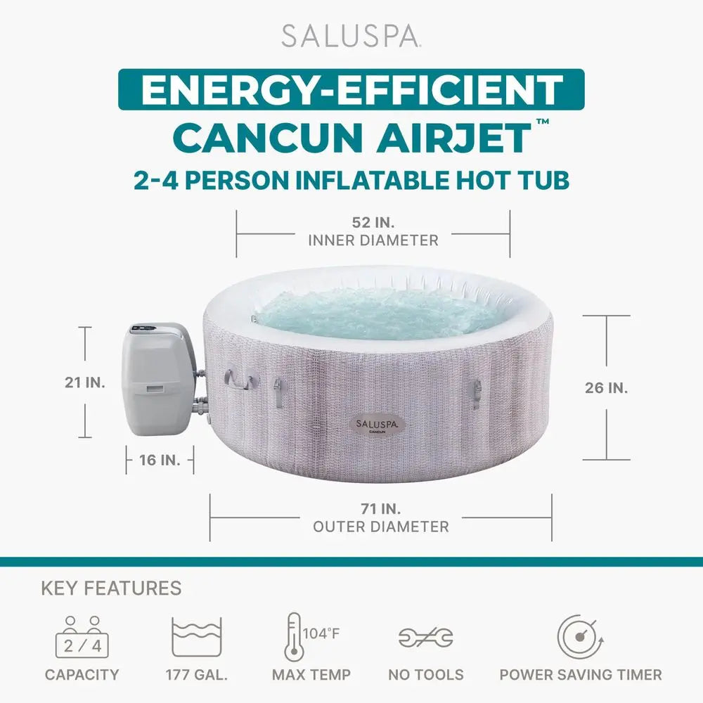 2 to 4 Person Inflatable Hot Tub