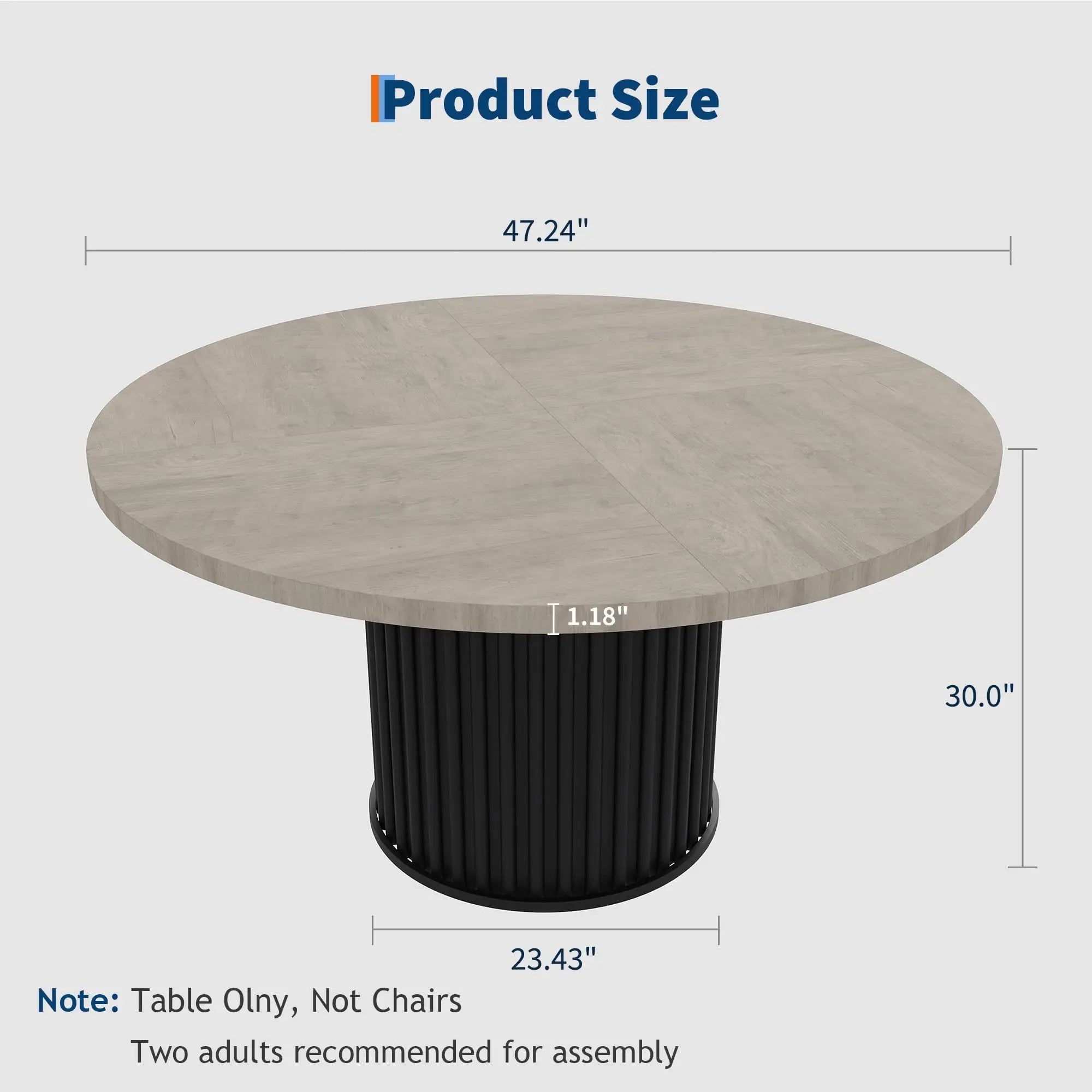 47" Round Dining Table