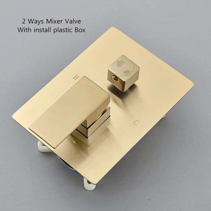 Brushed Golden Bathroom Shower Faucet