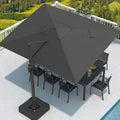 9' X 12' Cantilever Patio Umbrella Base Included 7 Tilts,