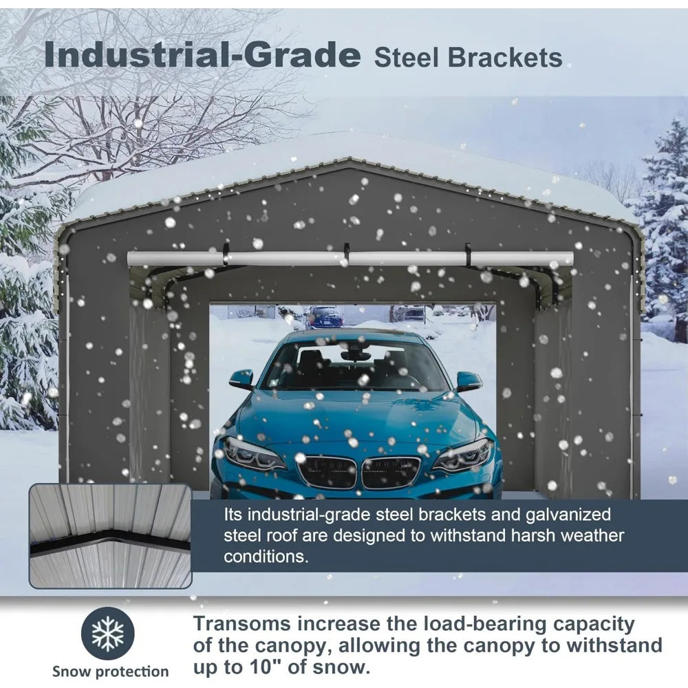 13x20 Outdoor heavy duty Car Shelter with sides