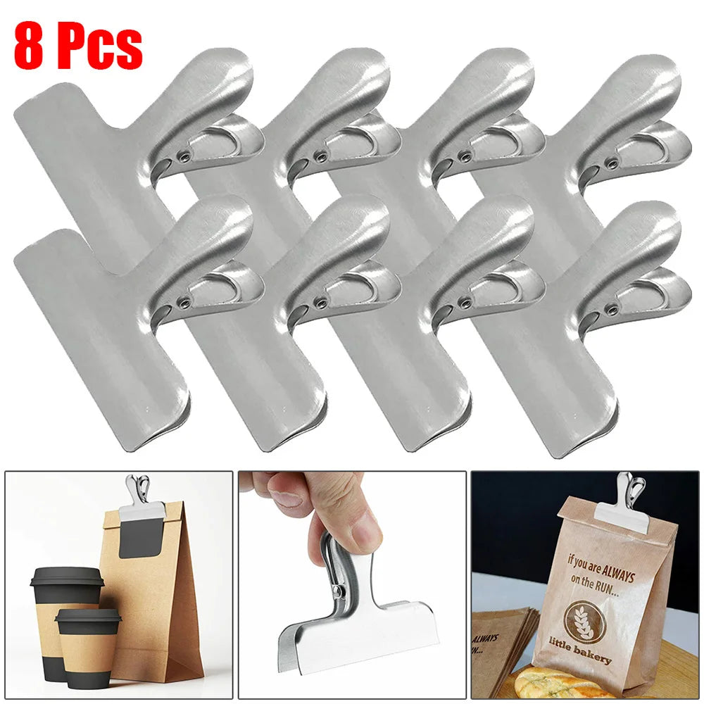 8pcs Stainless Steel Sealing Clips
