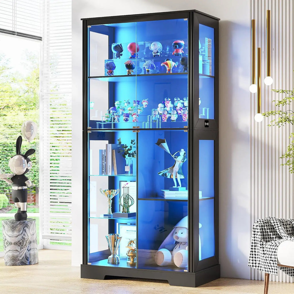 71” Display Cabinet with Glass Doors