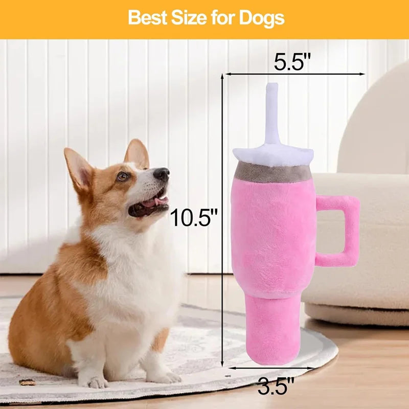 Squeaky Dog Cup Toy for Aggressive Chewers