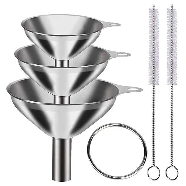 3/5 Pcs Stainless Steel Kitchen Funnels