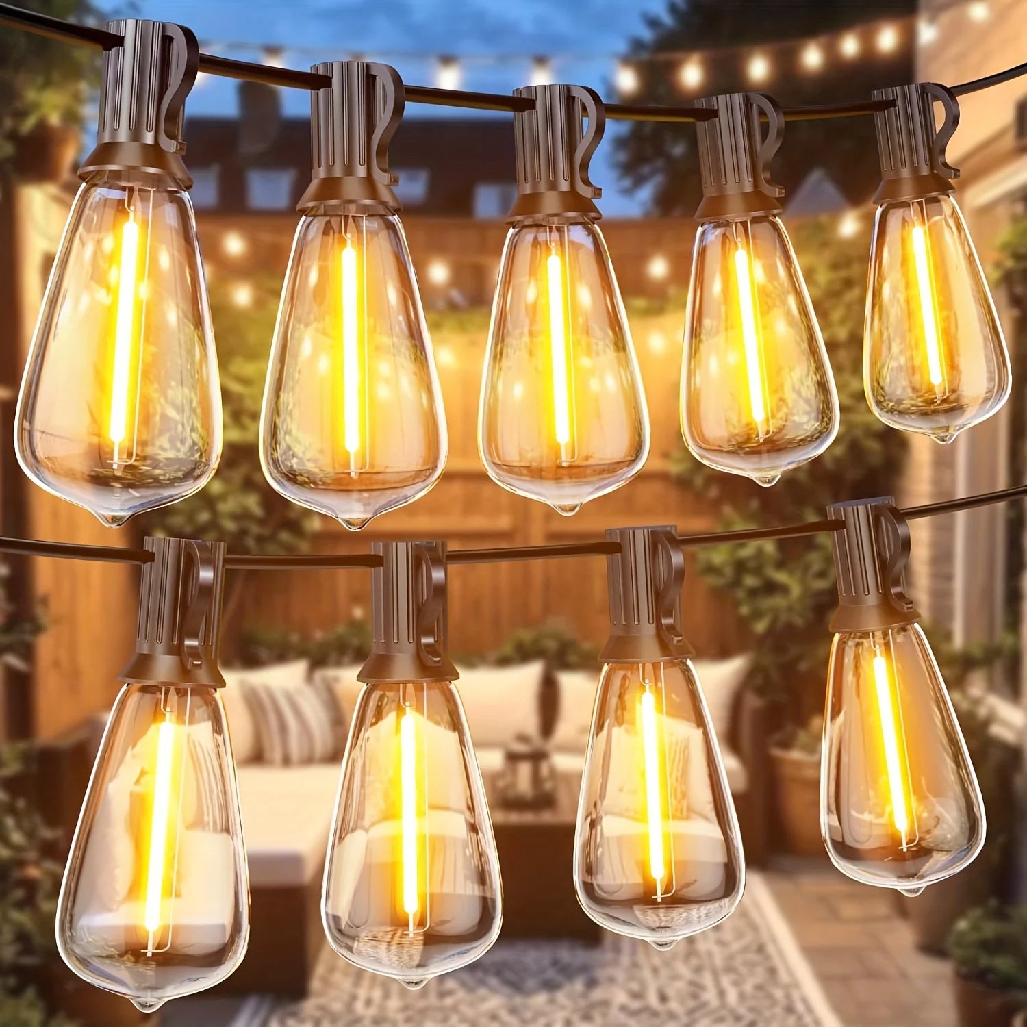 LED Outdoor String Lights, Waterproof