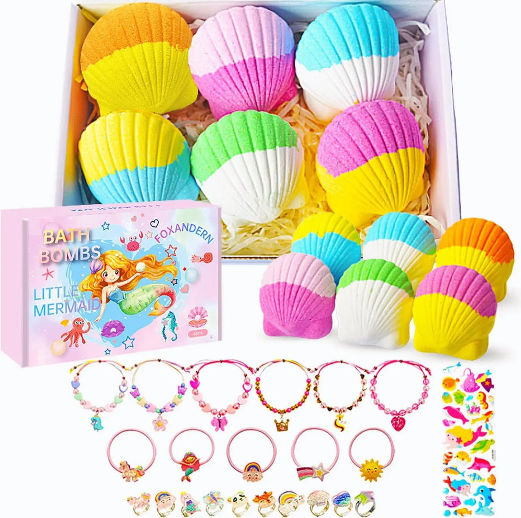 Kids Bath Bombs with Glow-in-Dark Toy