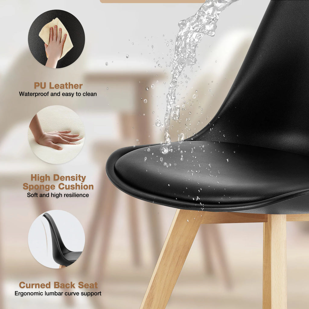 Leather Dining Chairs Set of 4