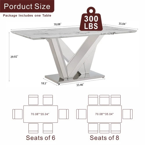 Marble 70" Dining Table