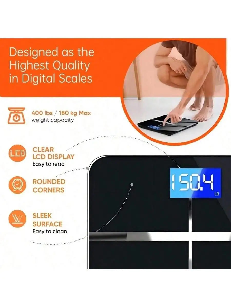 Smart Multi-Function Body Fat/Weight Bathroom Scale