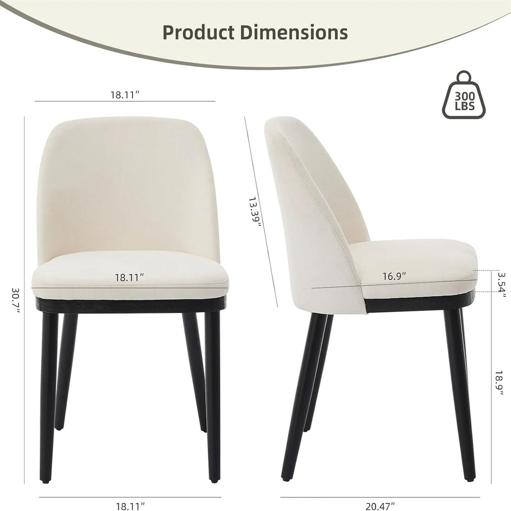 Upholstered Dining Chairs Set of 2,