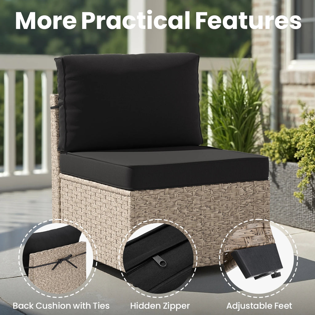 7-Piece Patio Set  All-Weather Outdoor/Tempered Glass.