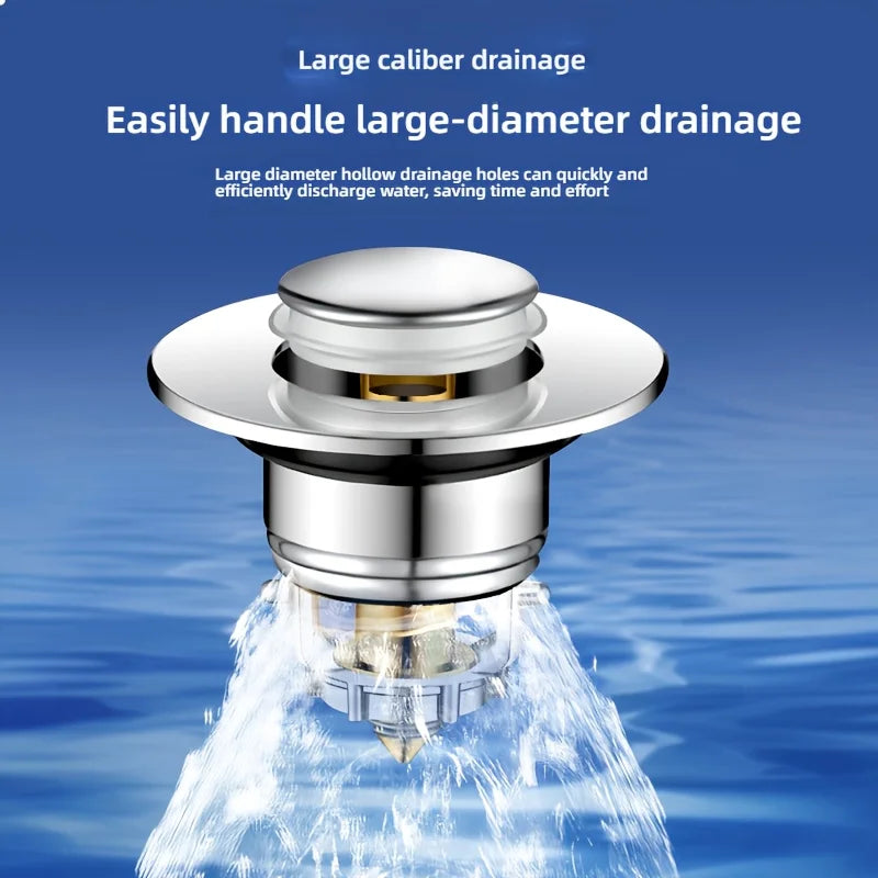 Press-Type Easy Install Anti-Clog Drain