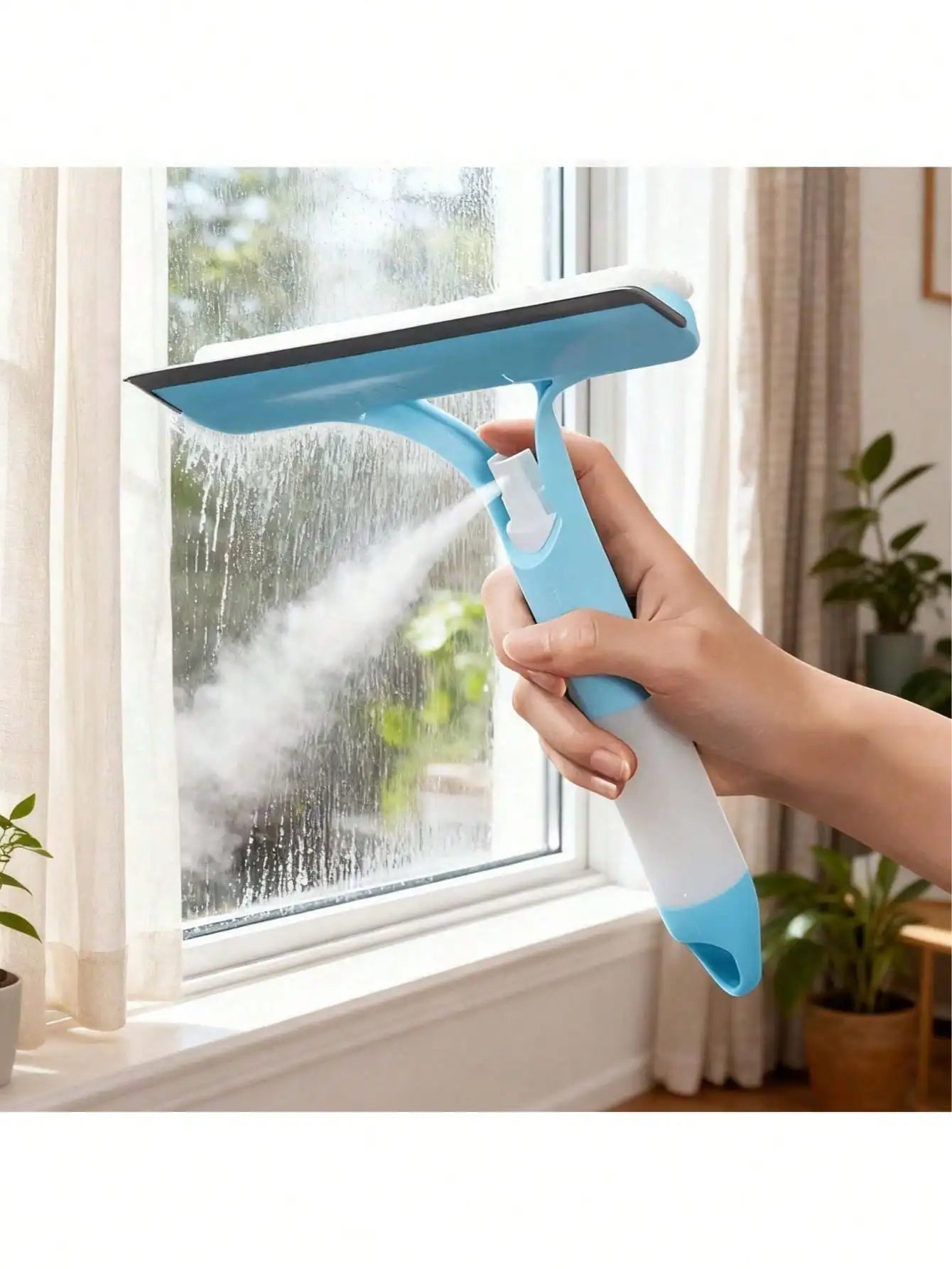 Double-Sided Cleaner with Spray Nozzle