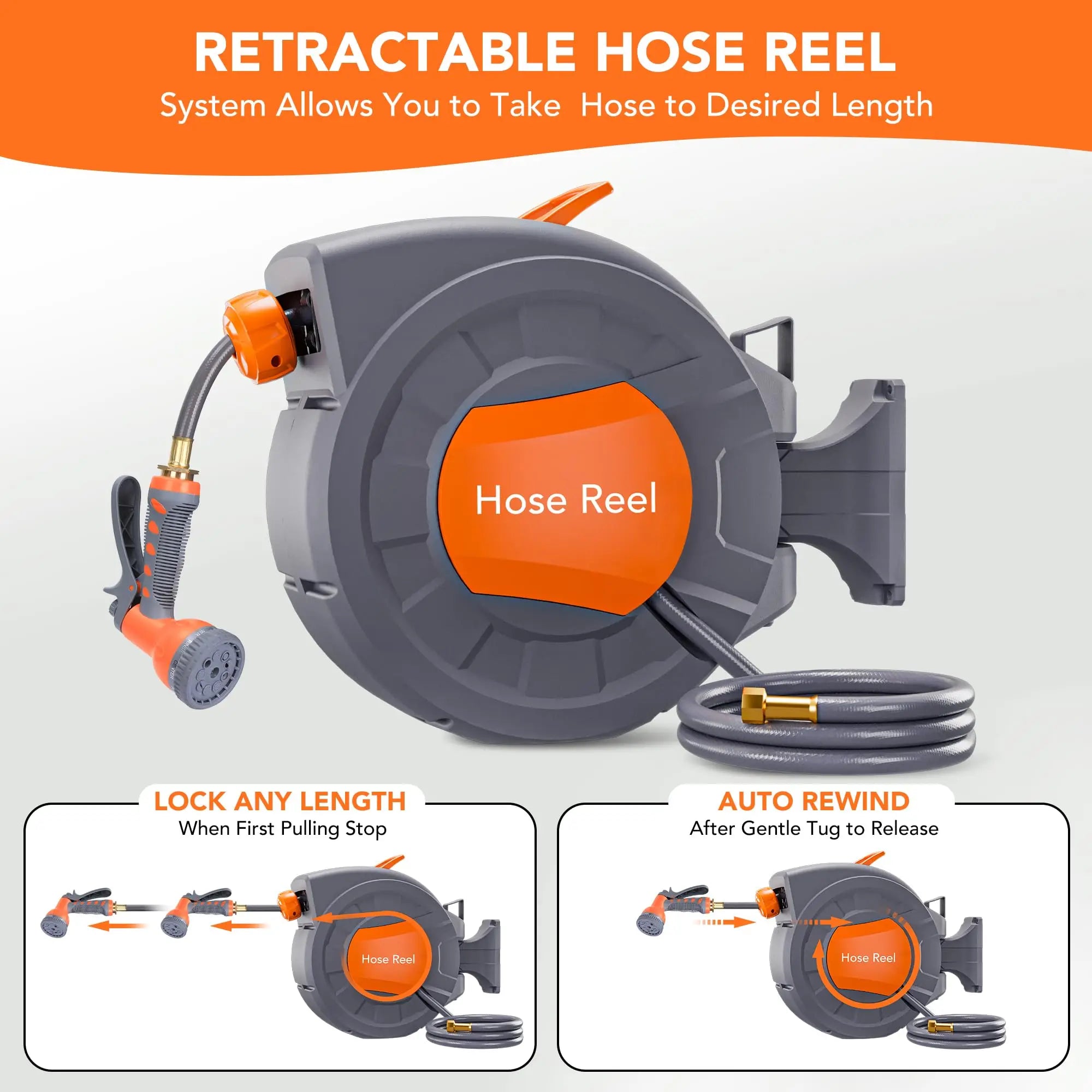 Retractable Garden Hose Reel