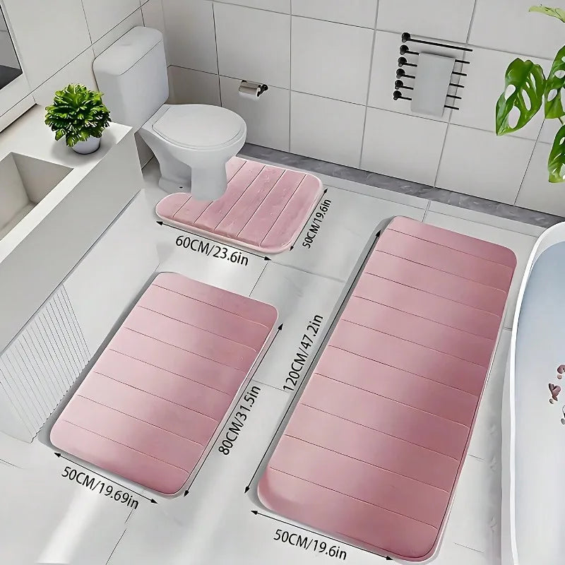 3 Pc. Memory Foam Bath Rug