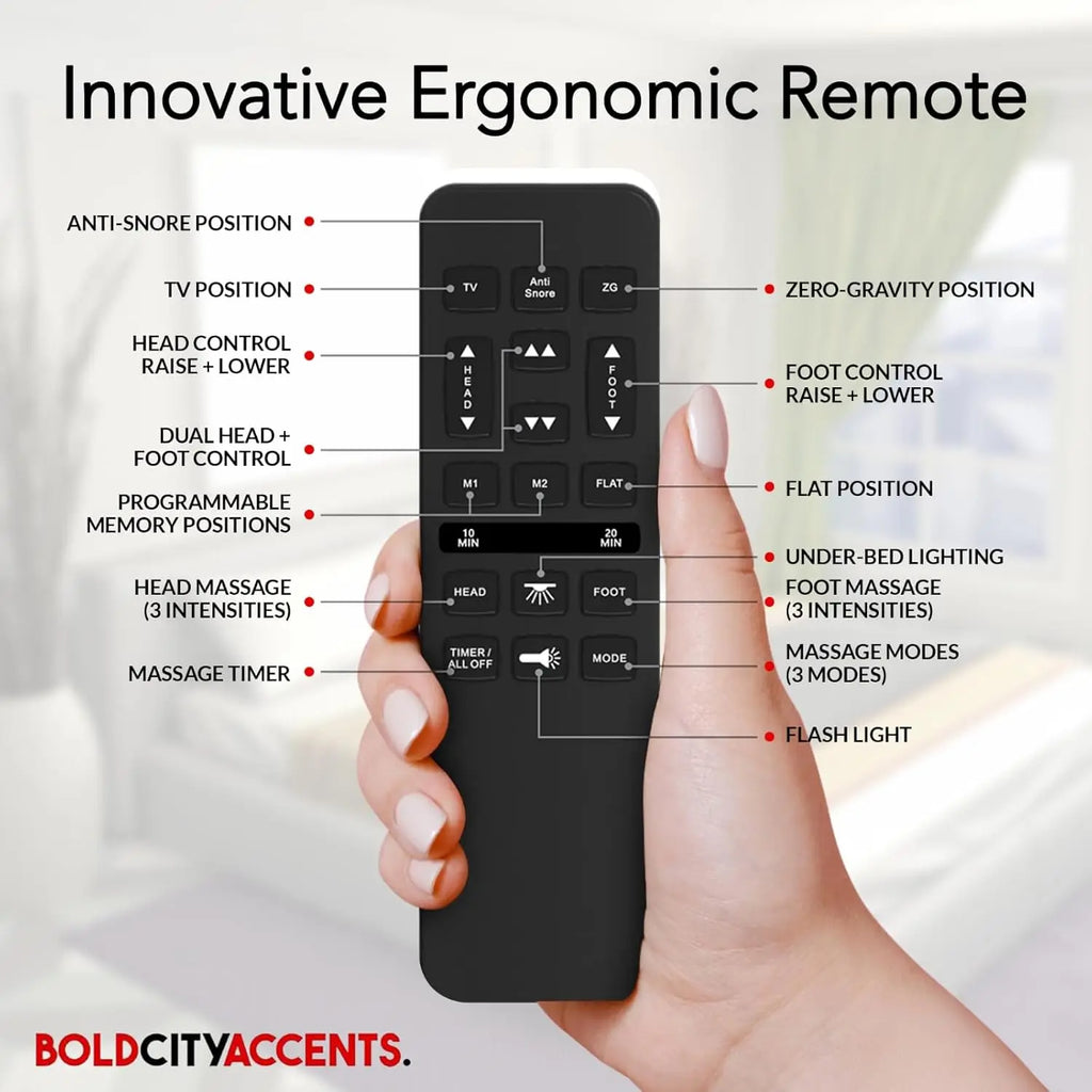 Adjustable Full Bed Frame w/Wireless Remote