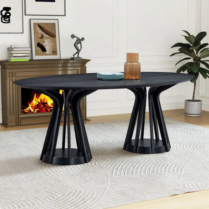 78"  oval dining table