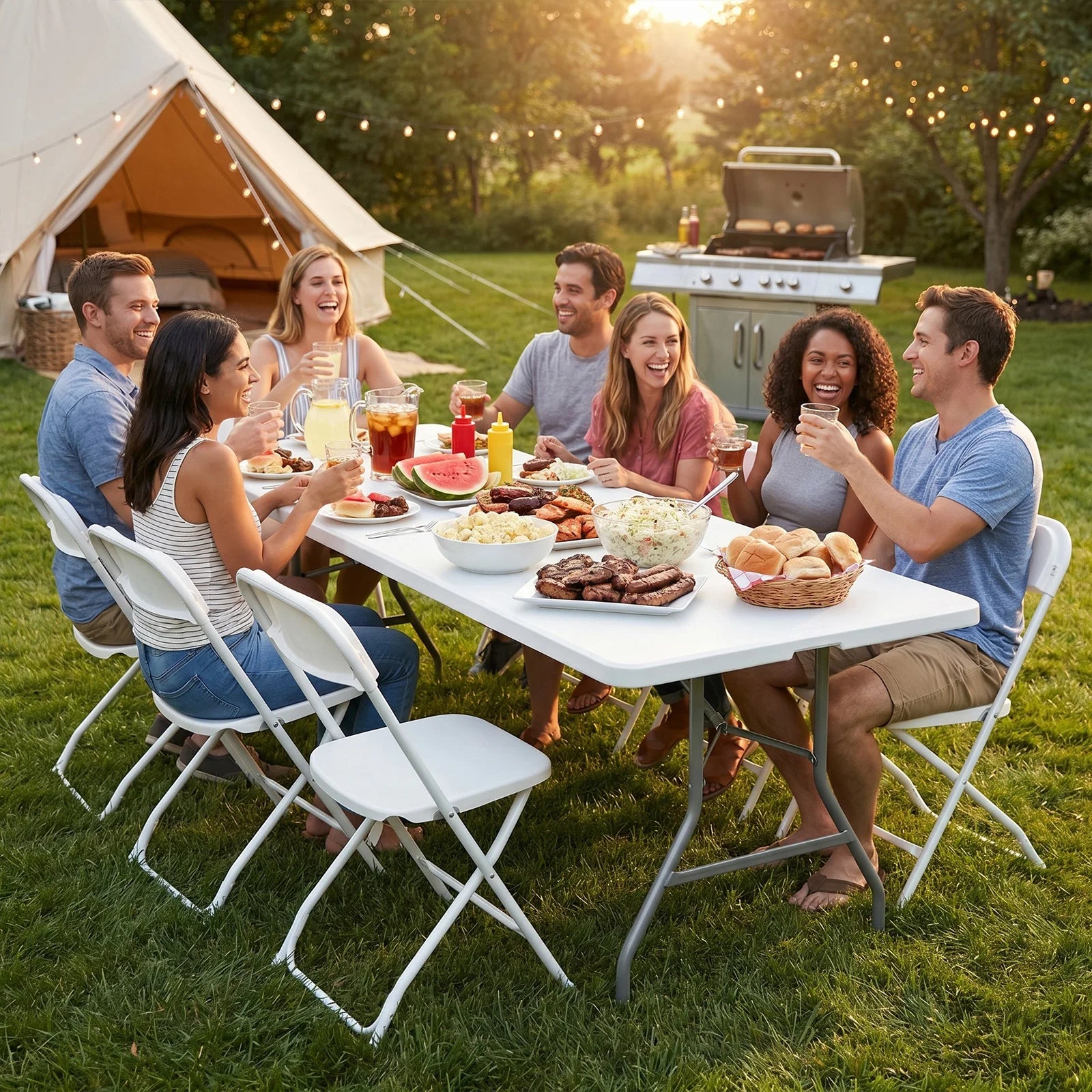 6/8 FT Portable Folding Table