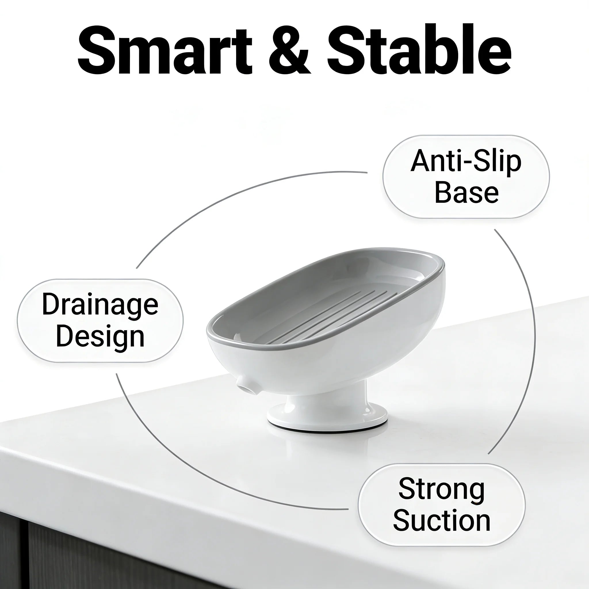 Suction Cup Soap Dish For Kitchen/bath