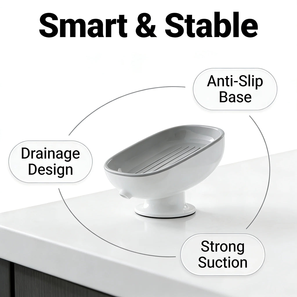 Suction Cup Soap Dish For Bath/Kitchen