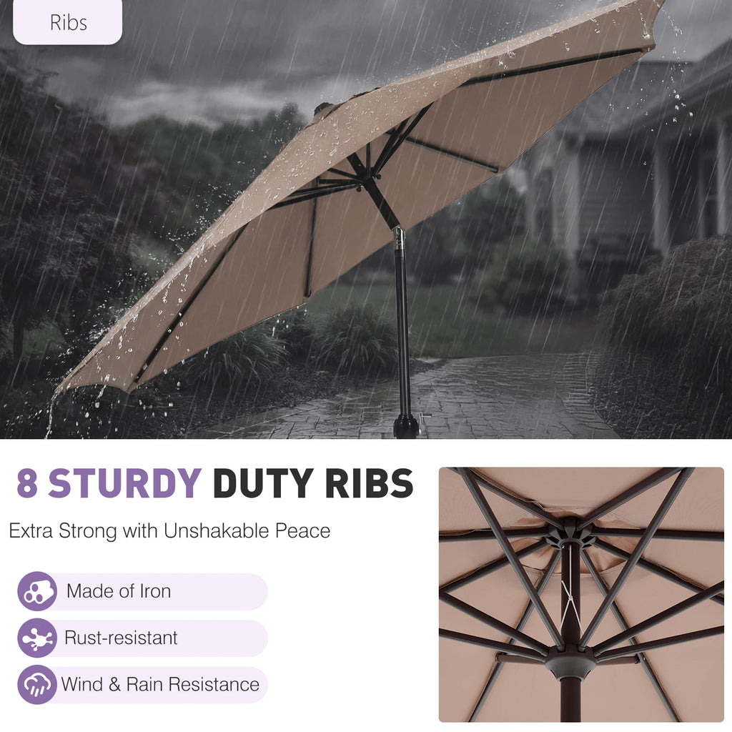 Patio Umbrella with Tilt and Crank Button