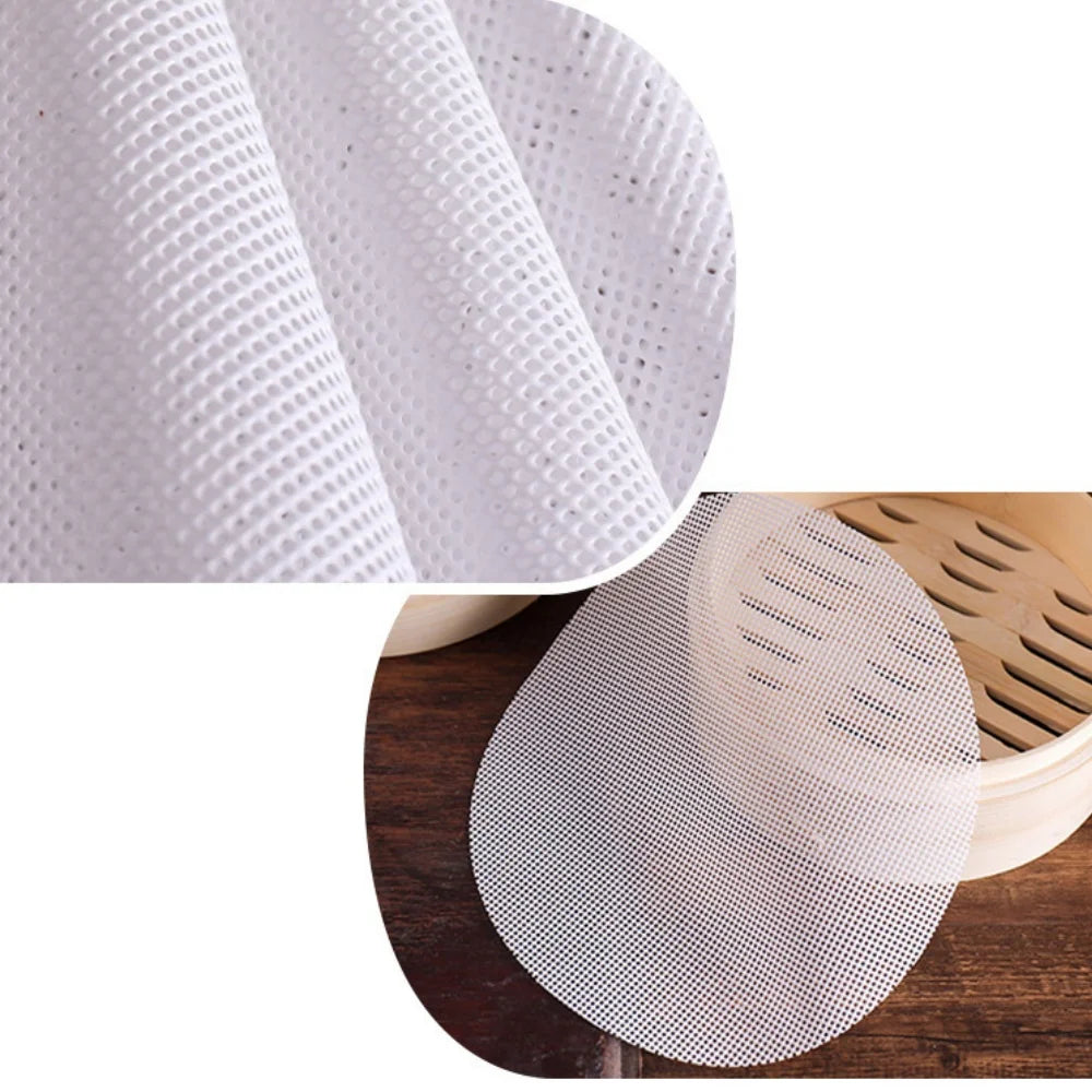 3pcs/set Reusable Non-Stick Bamboo Steamer Liners
