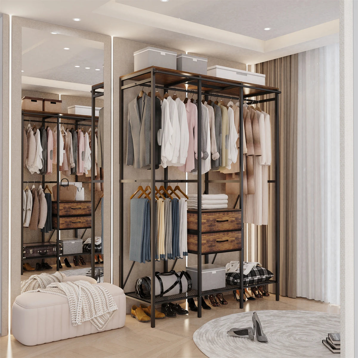 Industrial Open Wardrobe Stand