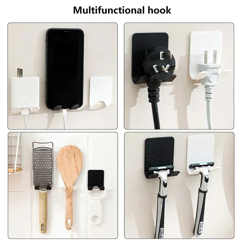 1/2/4/6Pcs Bathroom Razor  Punch-Free Holder/Hook