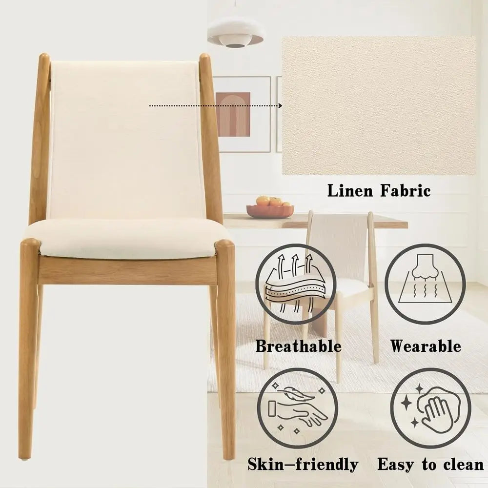 Set of 6 Upholstered Dining Chairs