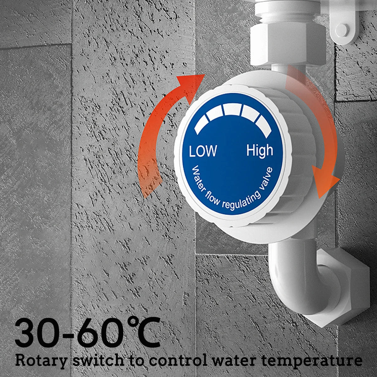 Instant Tankless Electric Water Heater Temperature Display