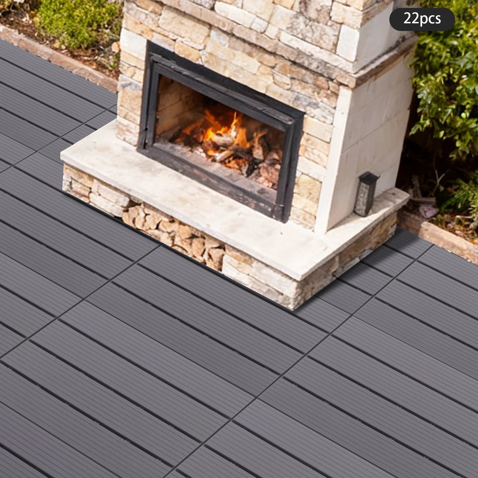 22 PCS Composite Waterproof Anti Slip Outdoor/ Indoor Flooring