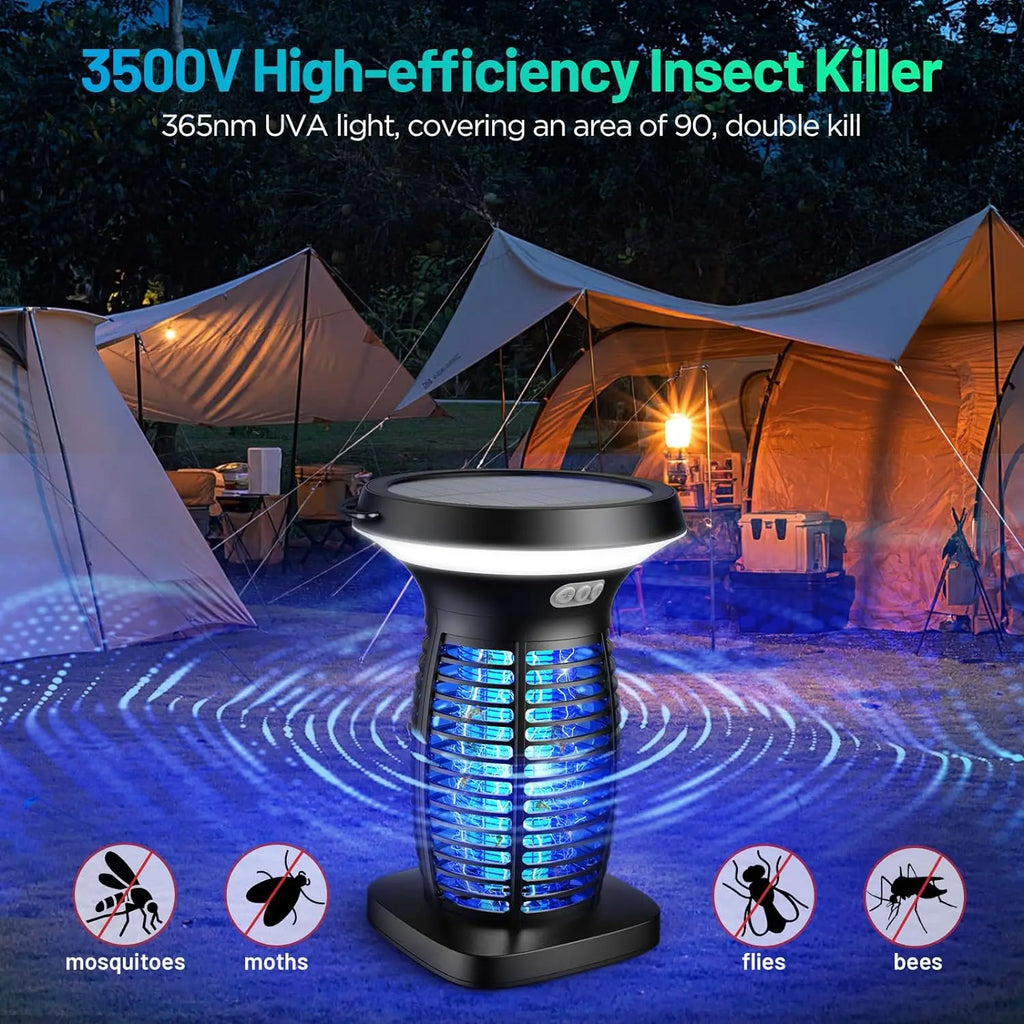 Solar Bug Zapper, Waterproof, Rechargeable, LED