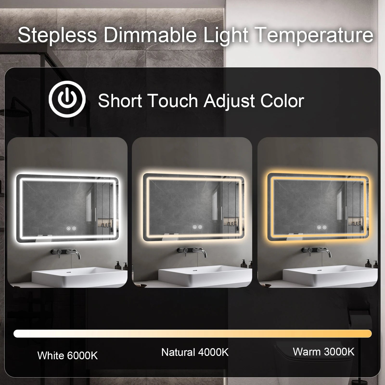 LED Lighted Wall Mount Mirror