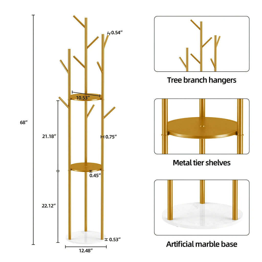Marble Coat Rack Stand