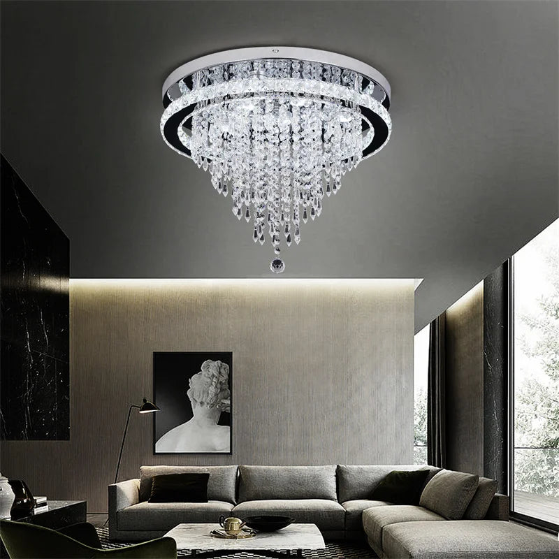Luxury Crystal LED Ceiling Lamp, Chandelier