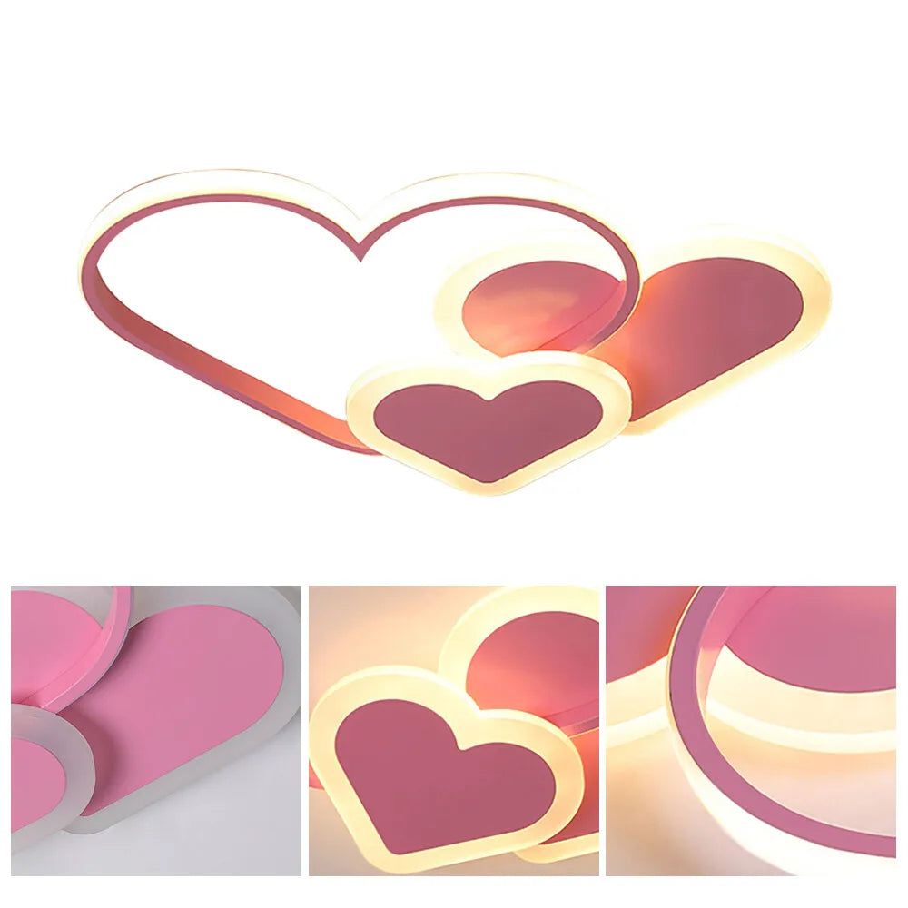 Heart-Shaped LED Ceiling Lamp