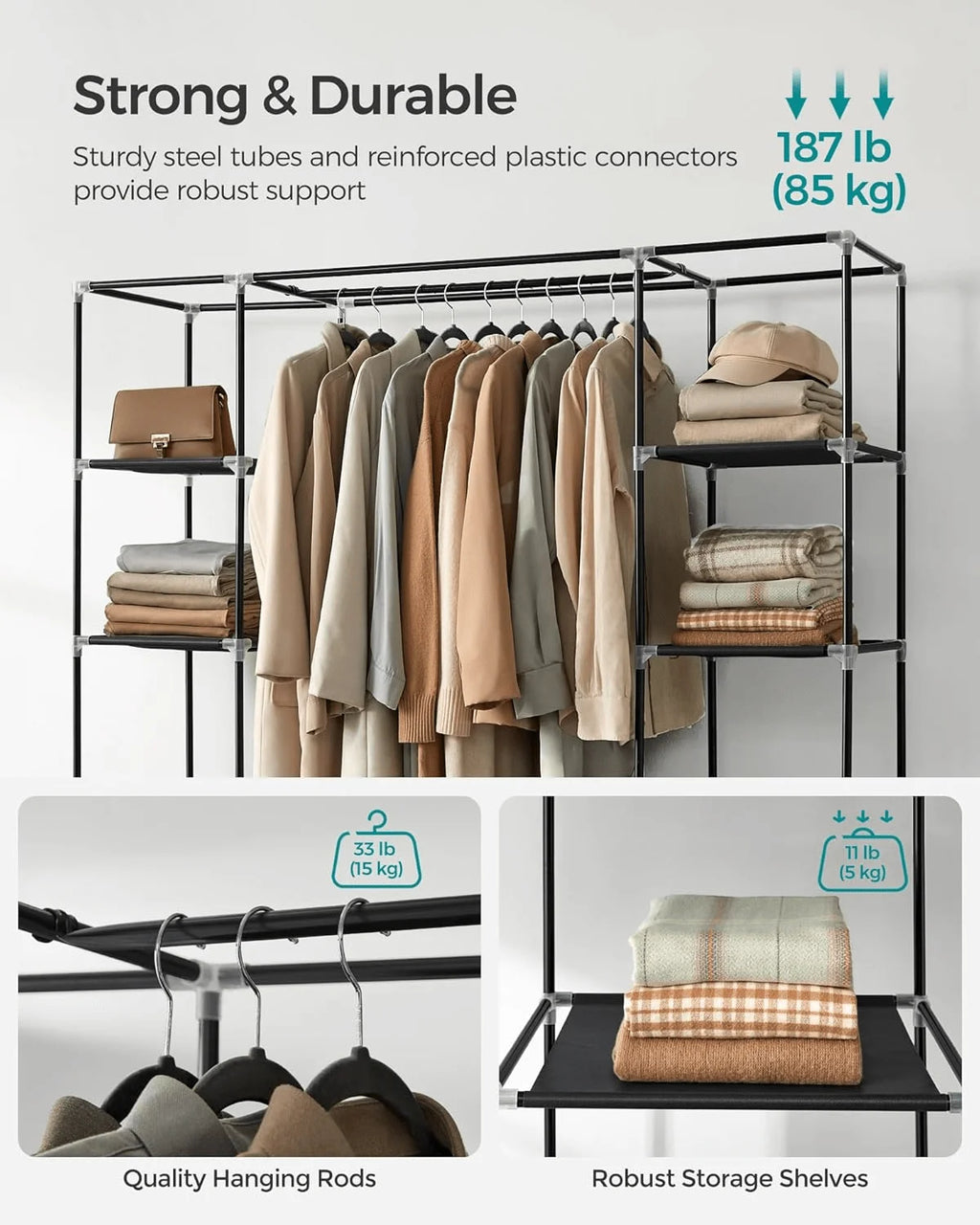 69" Inch Bedroom Wardrobe Organizer