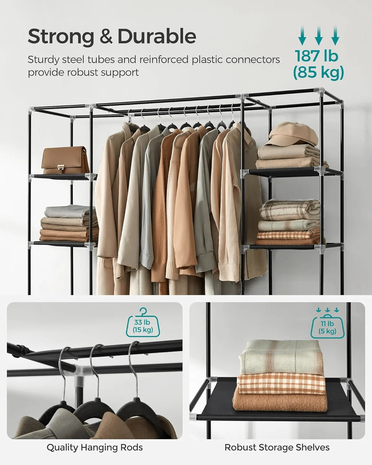 69" Inch Bedroom Wardrobe Organizer