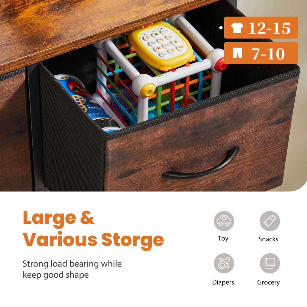 9 Fabric Storage Drawer Tall Chest
