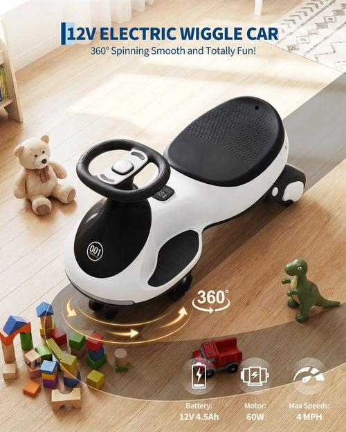 12V 2-in-1 Ride On Electric Wiggle Car