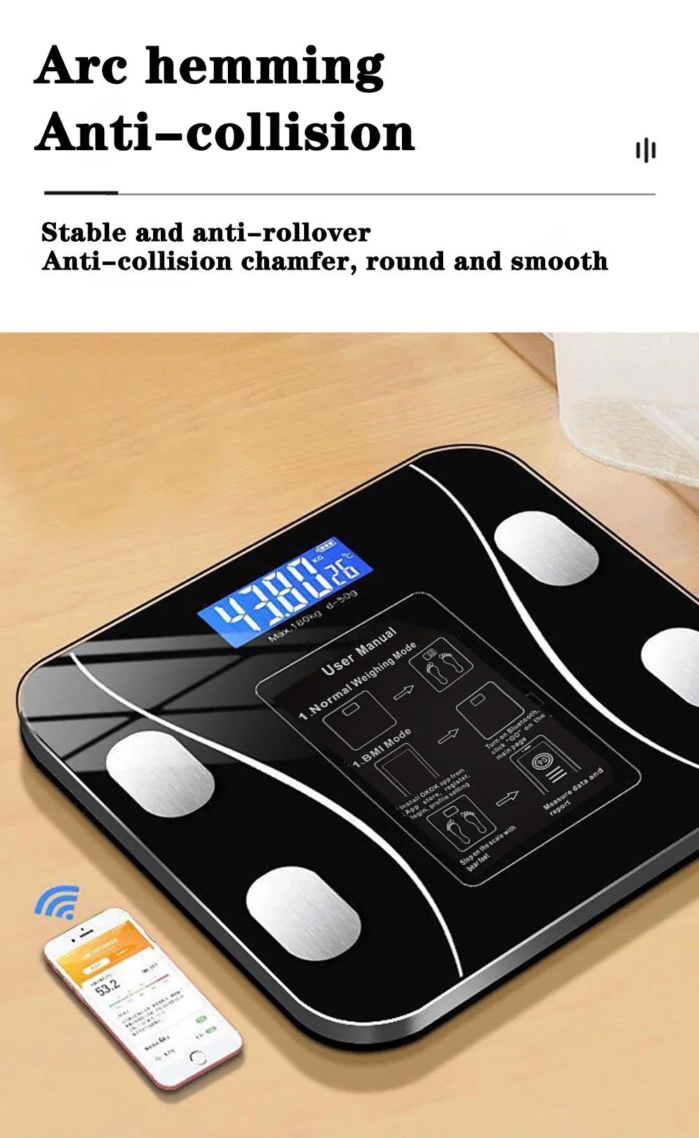 Wireless Digital Scale Body Composition Analyzer Bluetooth-compatible