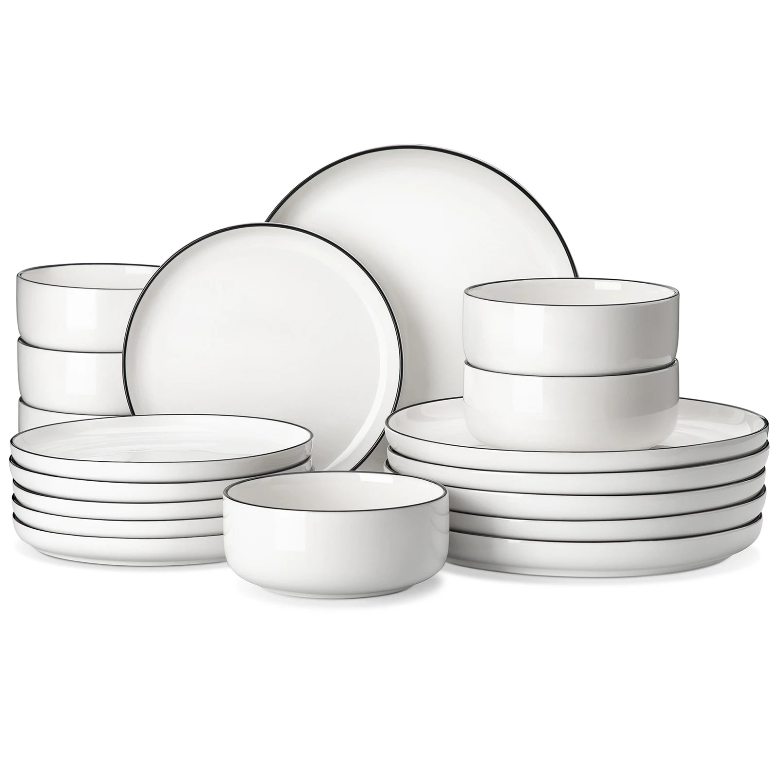 18/36-Pc. Porcelain Dinnerware Set