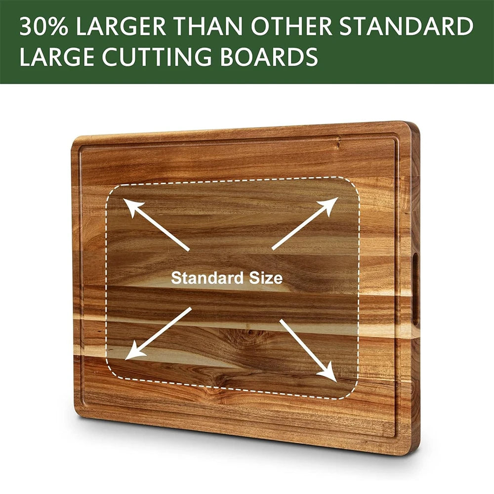 X-Large Wood Cutting Board 20% extra space