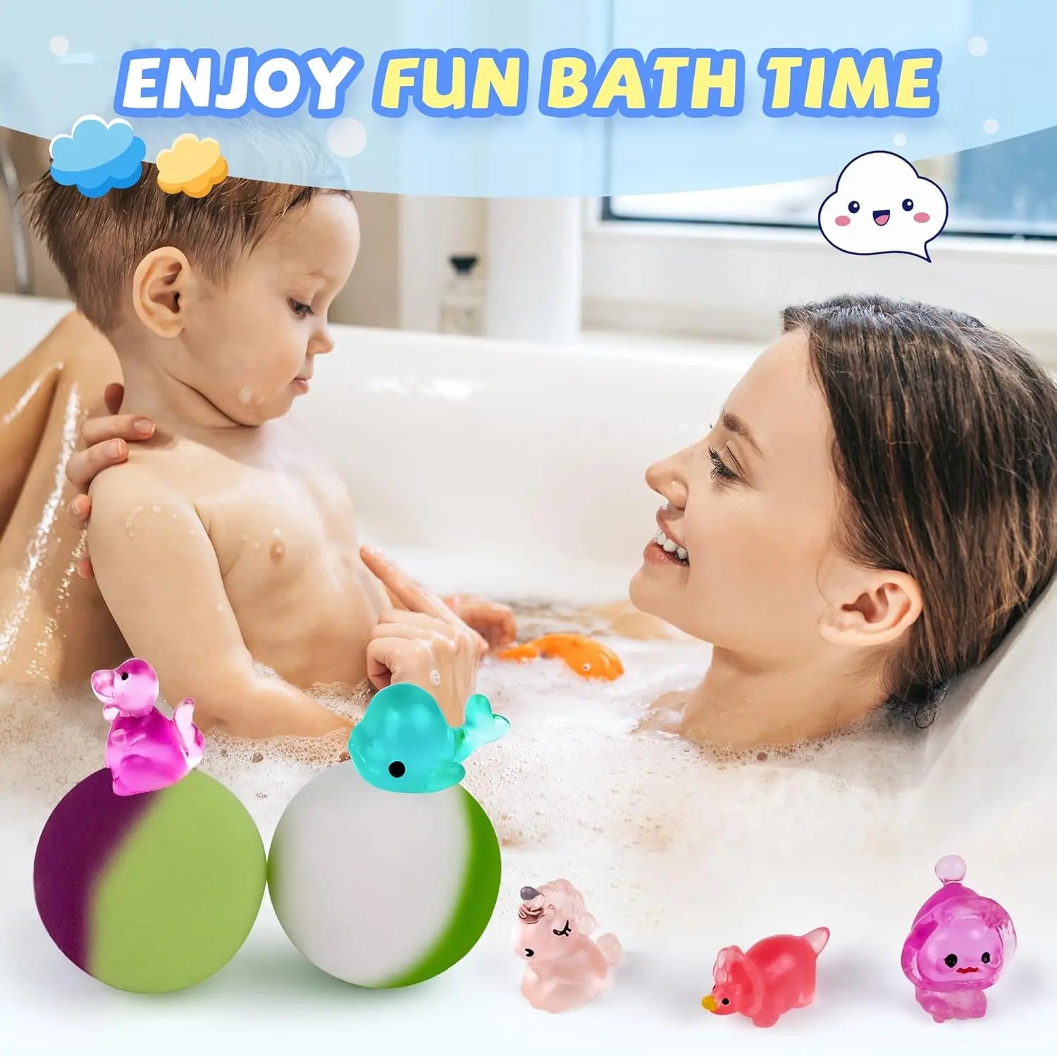 Kids Bath Bombs with Glow Toys Inside