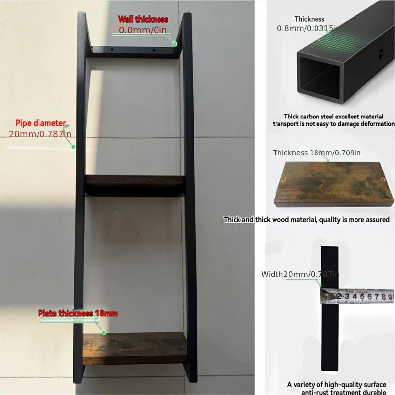 2-layer carbon steel wall-mounted towel rack