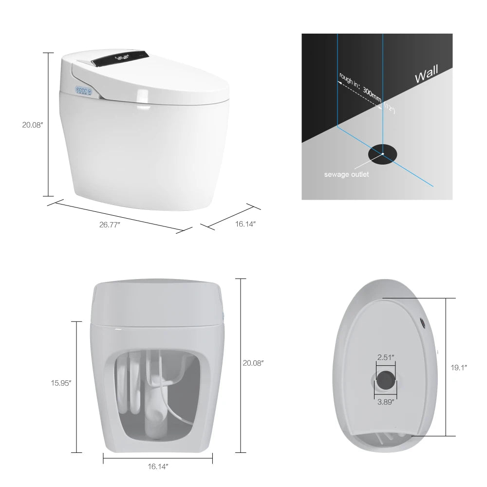 Heated Bidet Auto Open/Close Seat